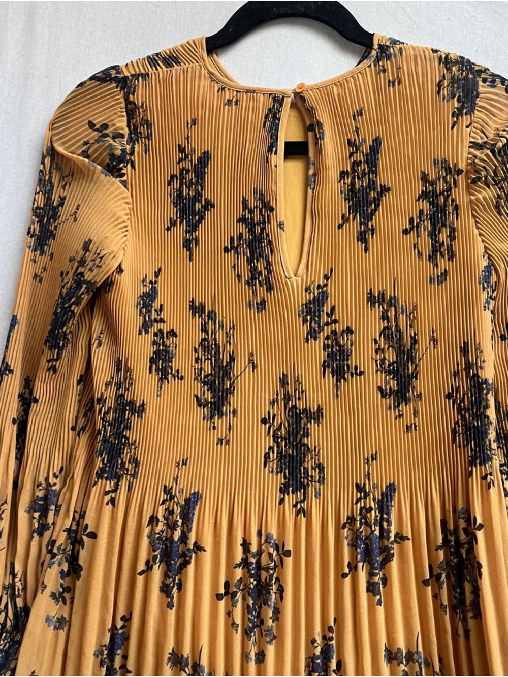 Wilfred Daydreamer Floral Long-Sleeve Pleated Mini Dress Sz 2XS - Picture 3 of 9